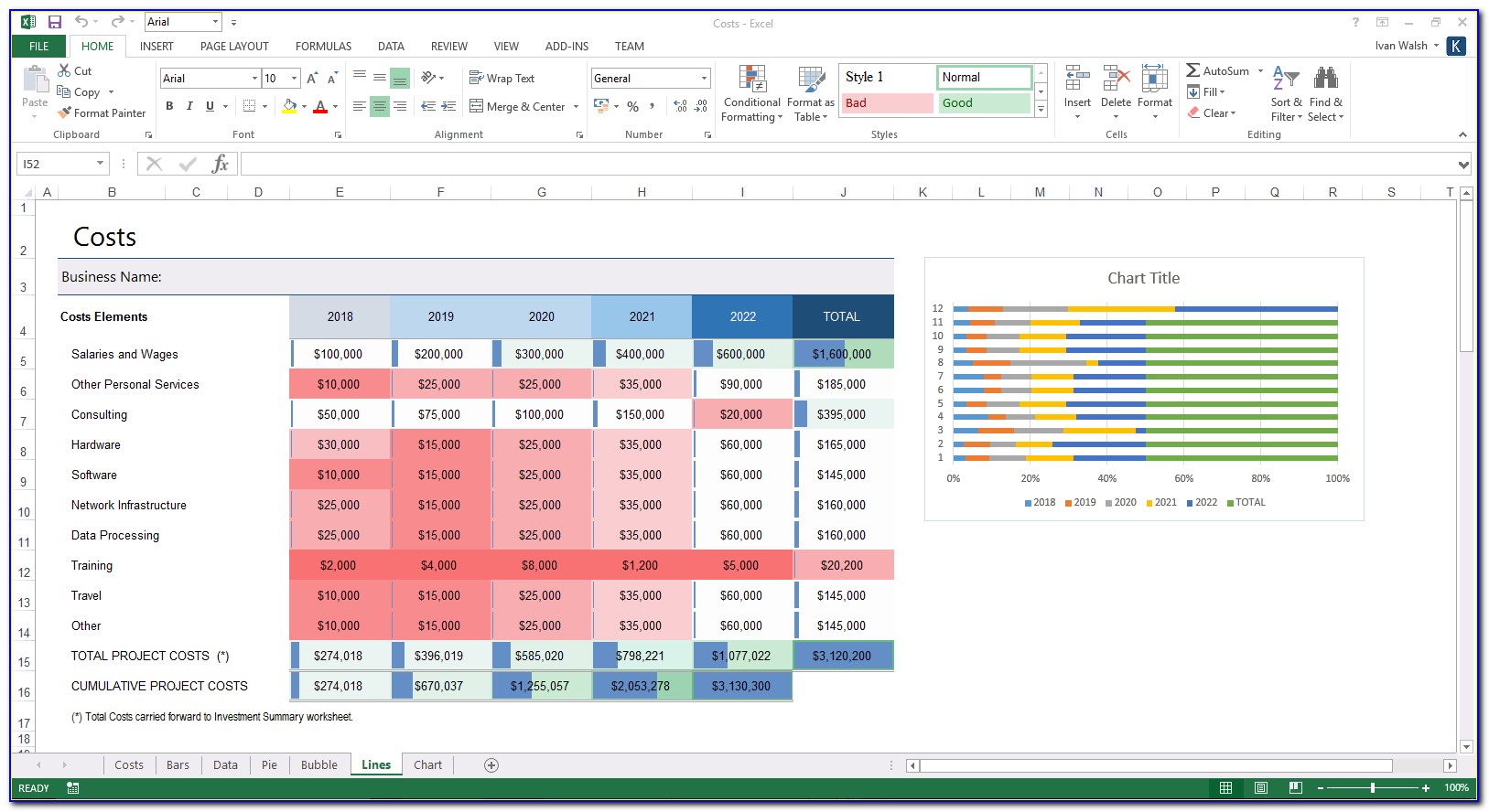 Microsoft Excel Business Plan Template