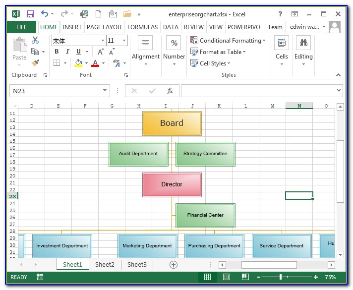 Microsoft Excel Org Chart Templates