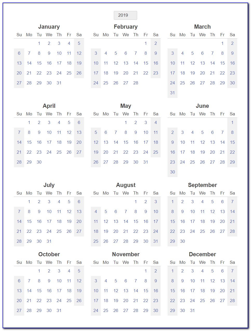 Microsoft Word Picture Calendar Template 2018