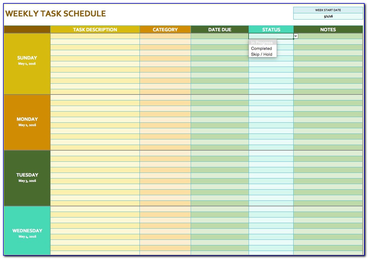 Monthly Lesson Plan Calendar Template