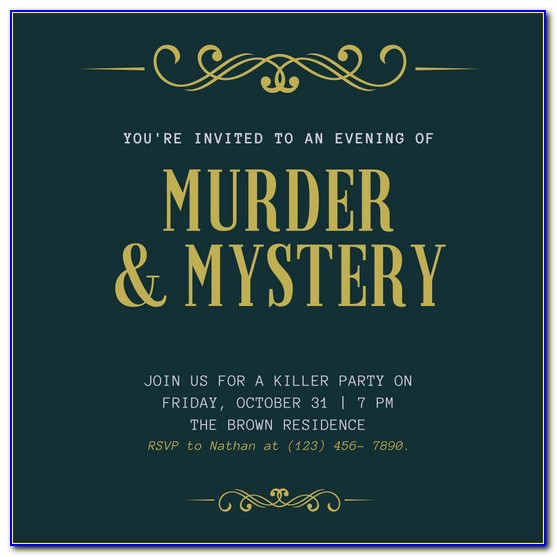 Murder Mystery Dinner Invitation Template