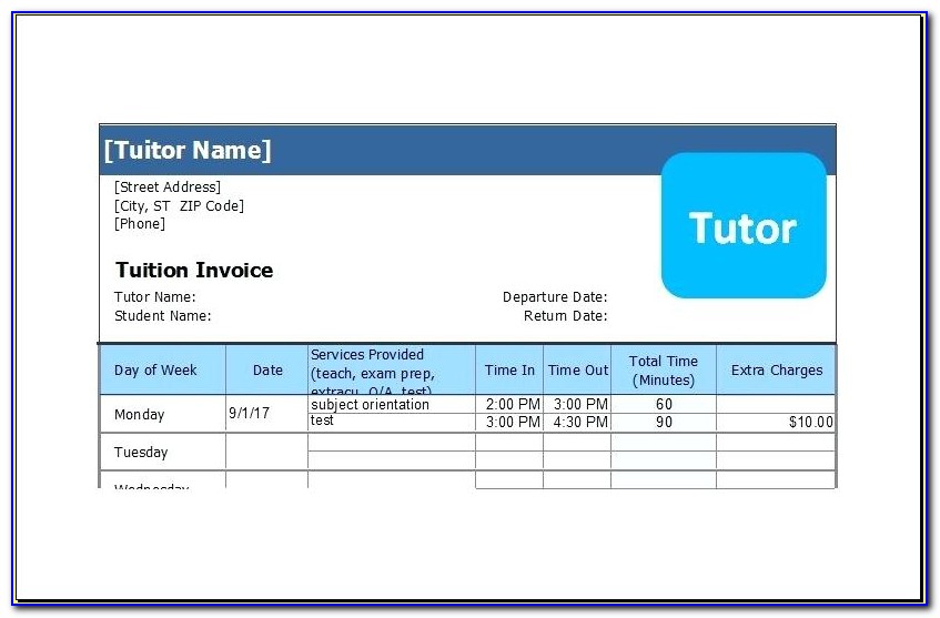 Musical Performance Invoice Template