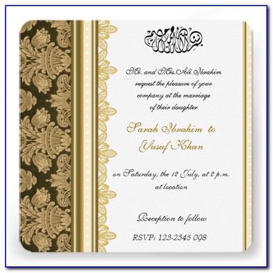 Muslim Wedding Invitation Templates Free Download