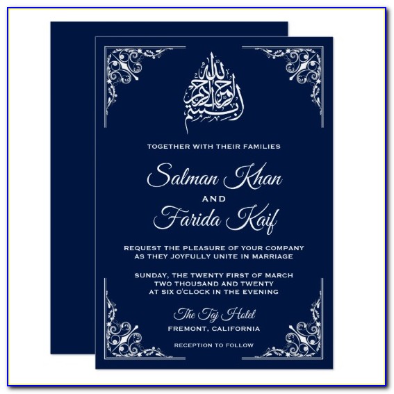 Muslim Wedding Invitation Templates Free