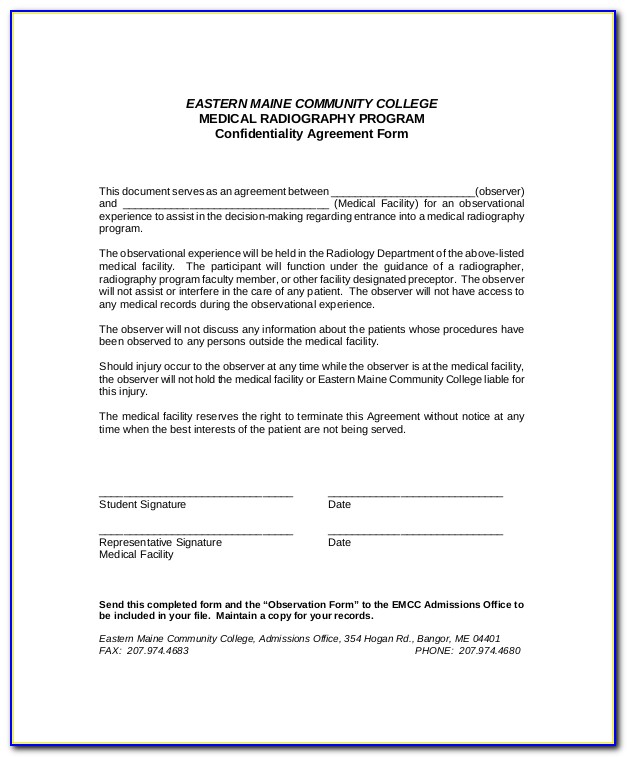 Non Disclosure Agreement Free Template Uk