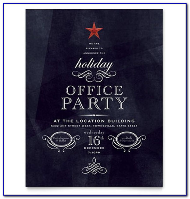 Office Christmas Party Flyer Templates