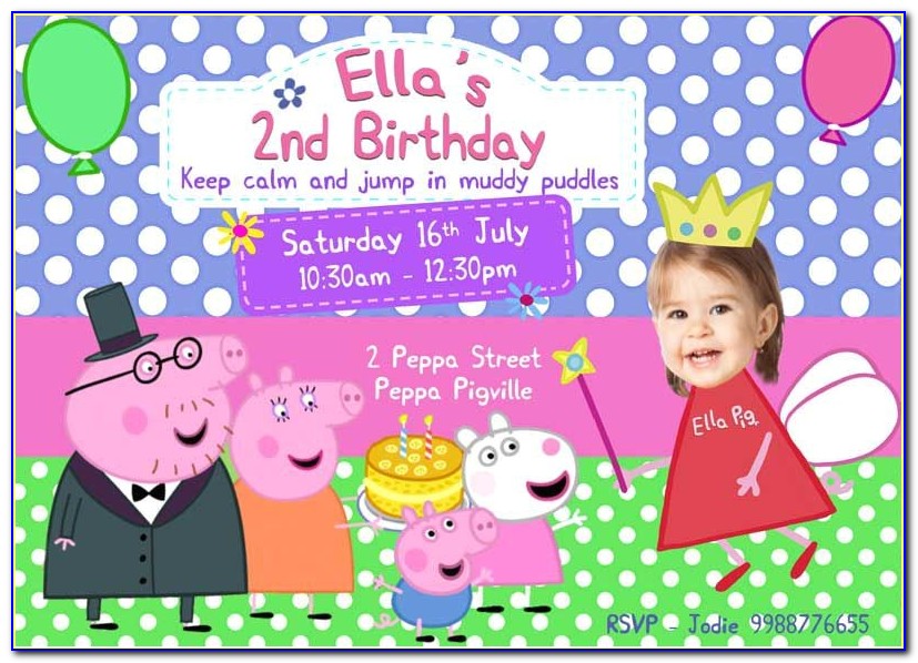 Peppa Pig Birthday Invitations Free Downloads Peppa Pig Birthday Invitation Template Peppa Pig