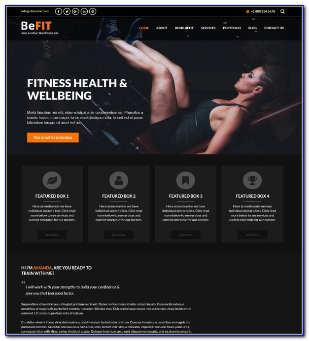 Personal Fitness Trainer Website Template