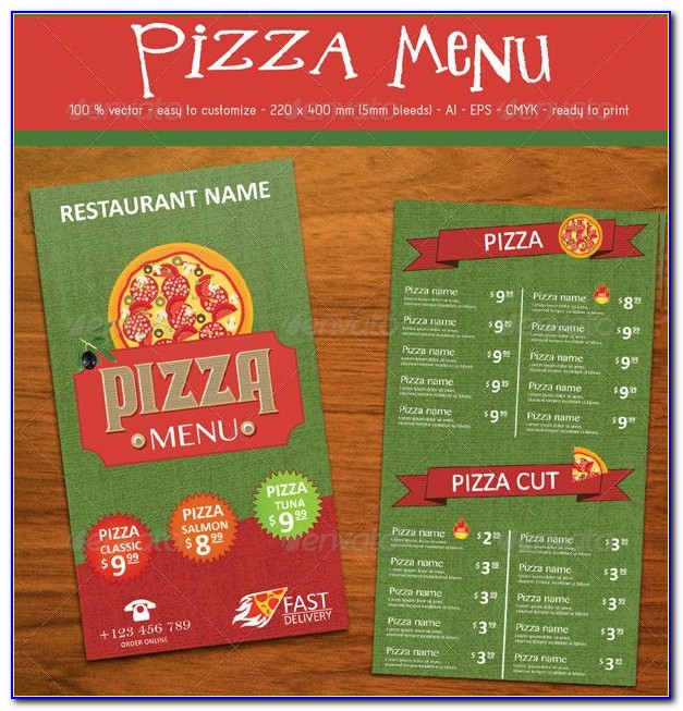 Pizza Menu Template Free