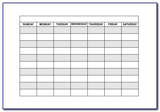 Printable Work Schedule Form