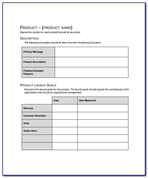 Product Launch Marketing Strategy Template