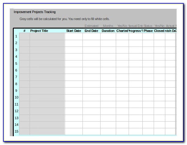 Project Tracking Template Word