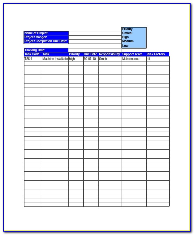 Project Tracking Templates