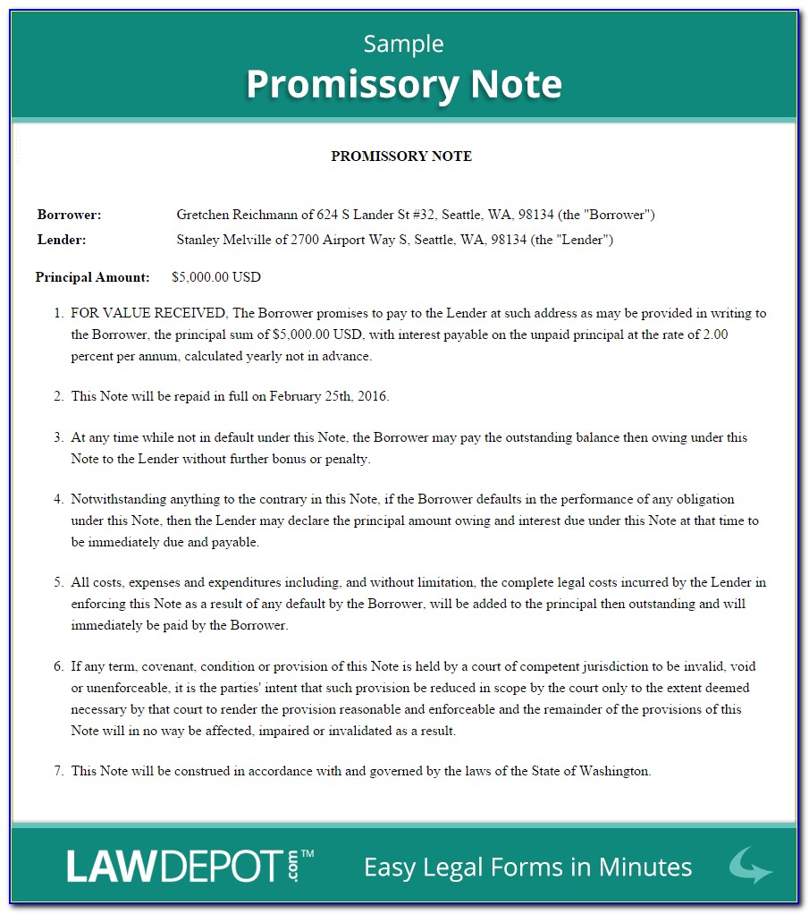 Promissory Note Template Philippines