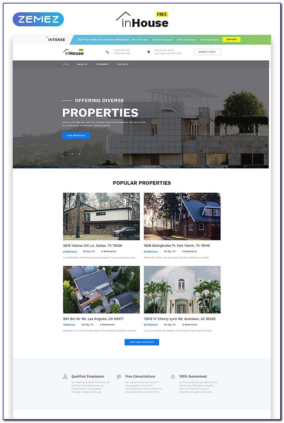Property Listing Website Templates