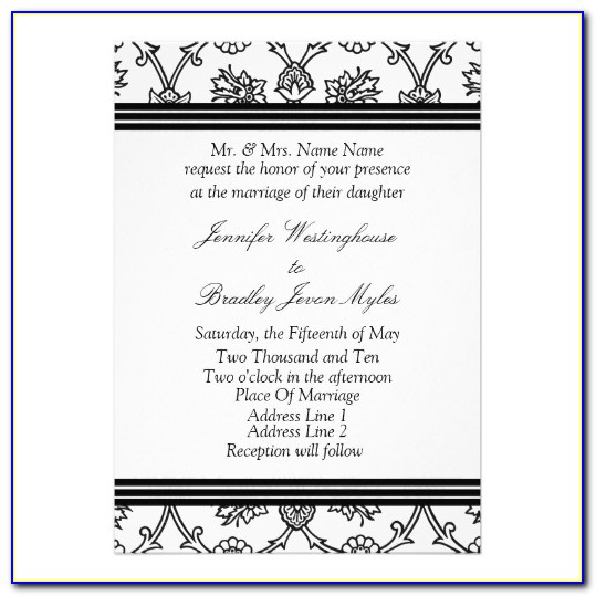 Red Black And White Wedding Invitation Templates