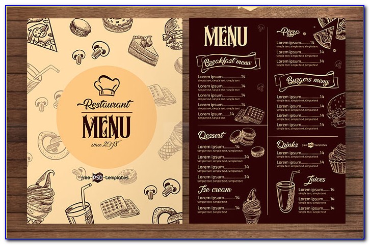 Restaurant Menu Design Templates Free Download Psd