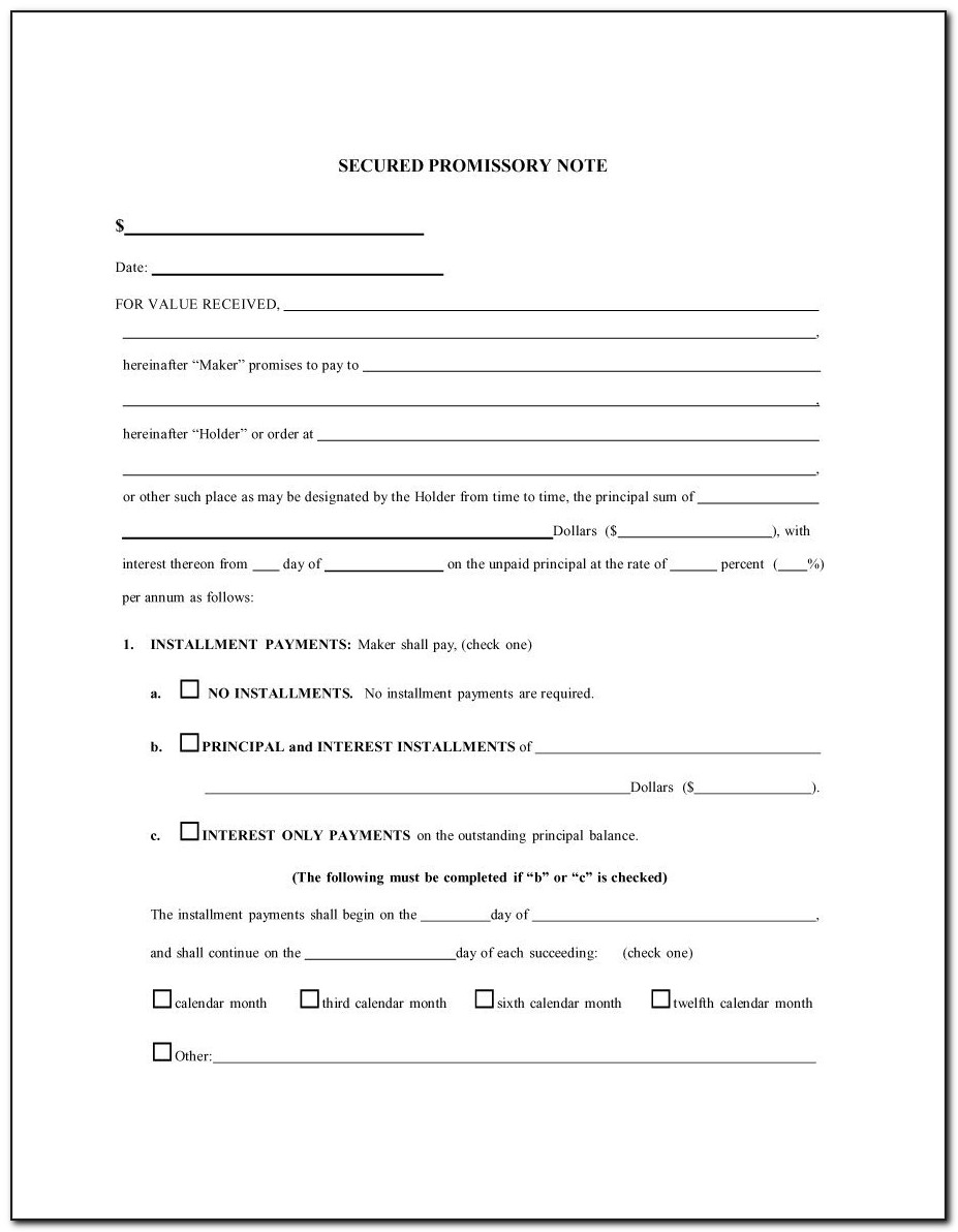 Sample Promissory Note Template India
