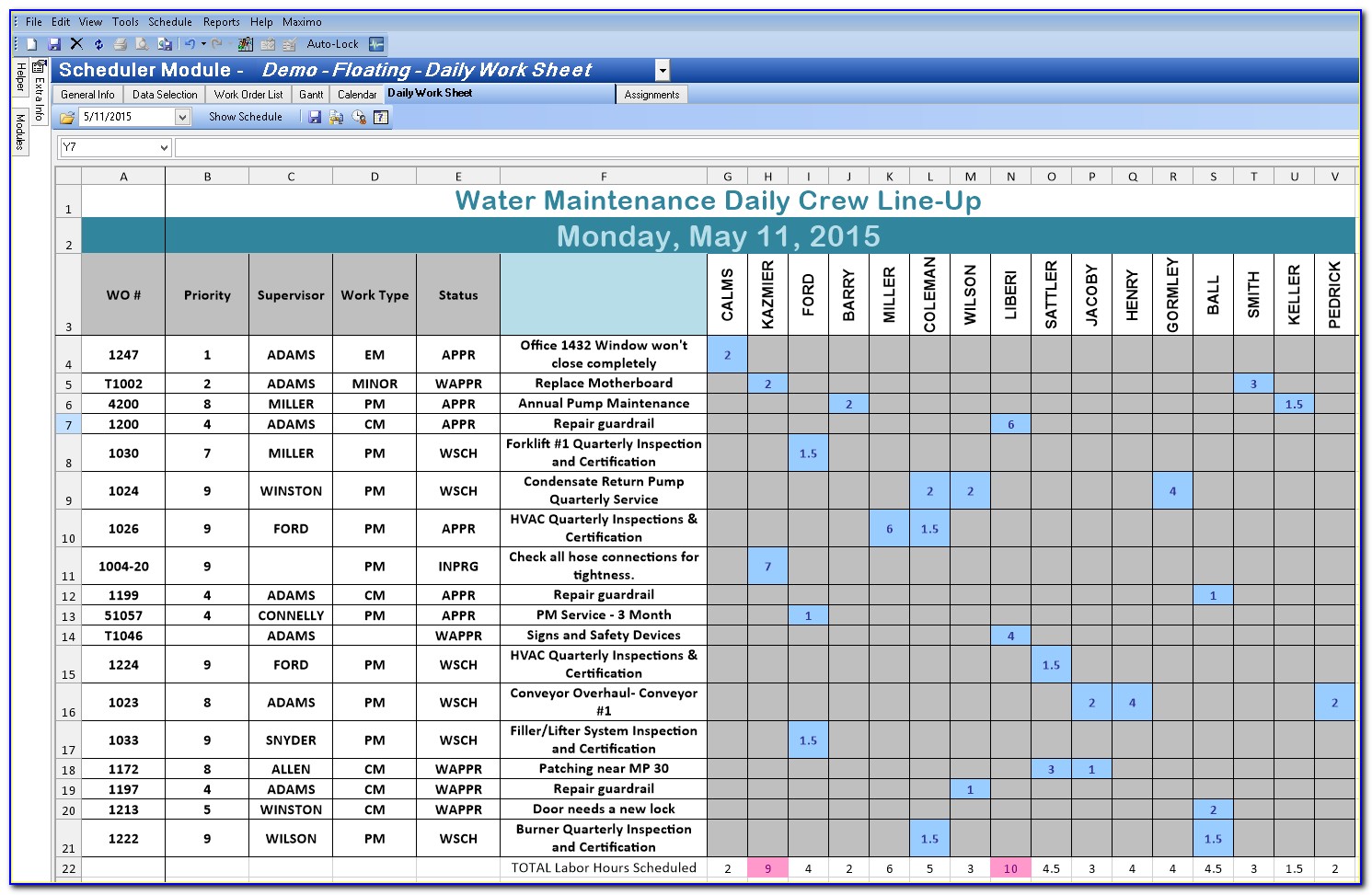Scheduling Templates Excel
