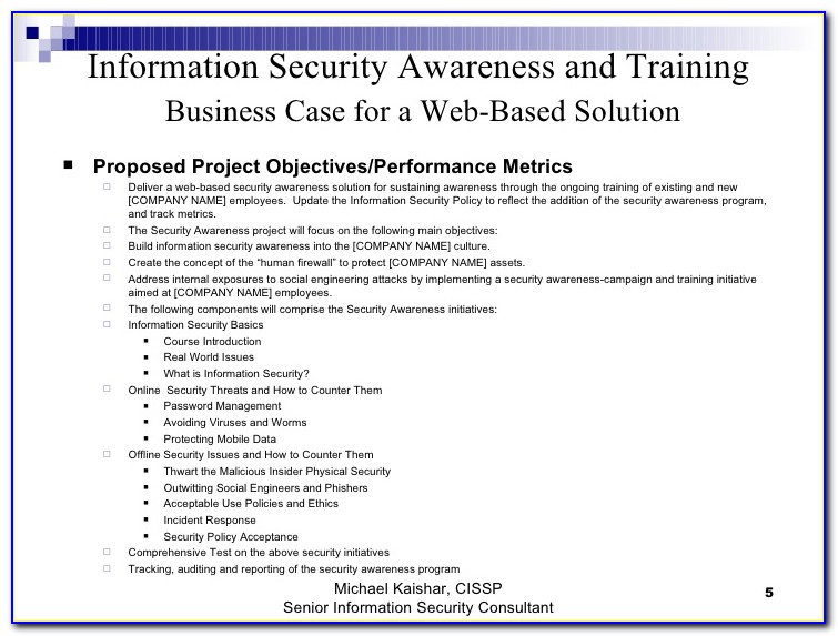Security Awareness Program Template