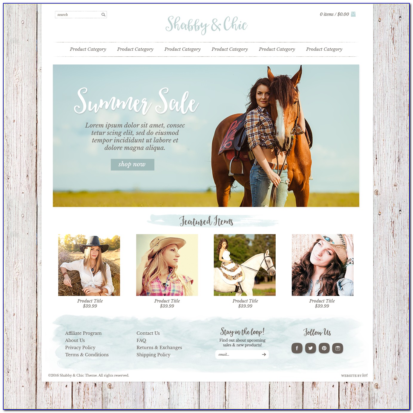 Shabby Chic Website Design Templates