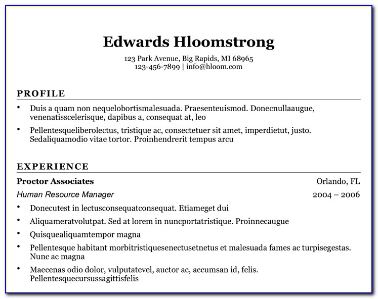 50 Free Microsoft Word Resume Templates That'll Land You The Job With Regard To Basic Resume Template Word
