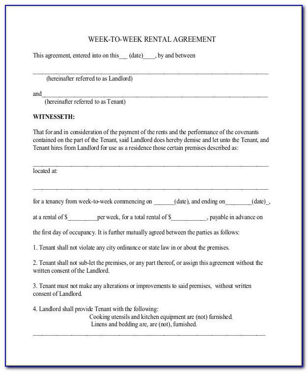 Simple Lease Agreement Template Pdf