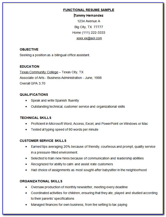 Standard Resume Template Microsoft Word