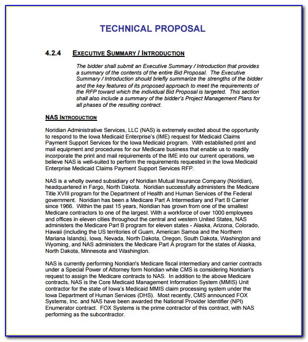 Technical Writing Proposal Template