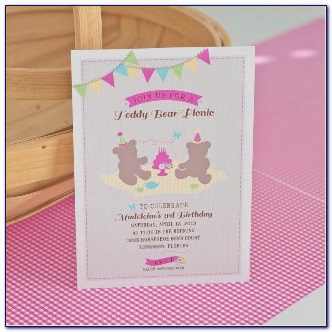 Teddy Bear Baby Shower Invitation Templates