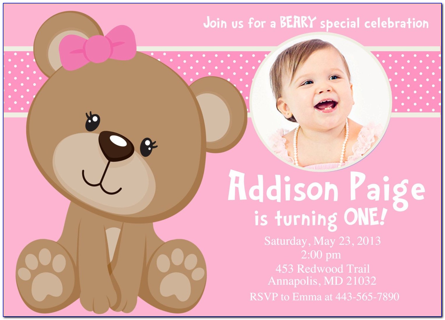 Teddy Bear Party Invitations Templates