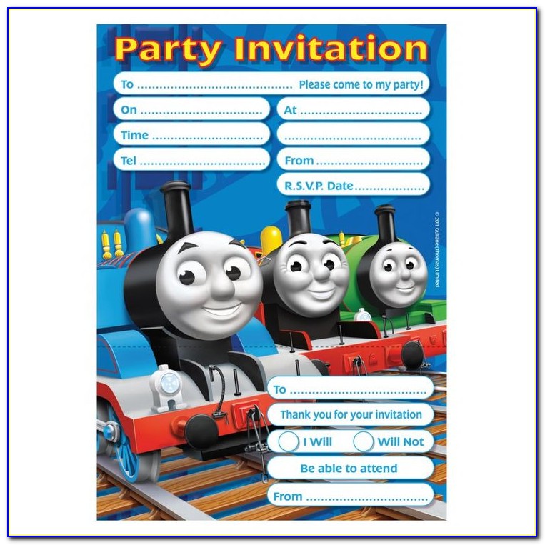 Thomas The Train Blank Invitation Template