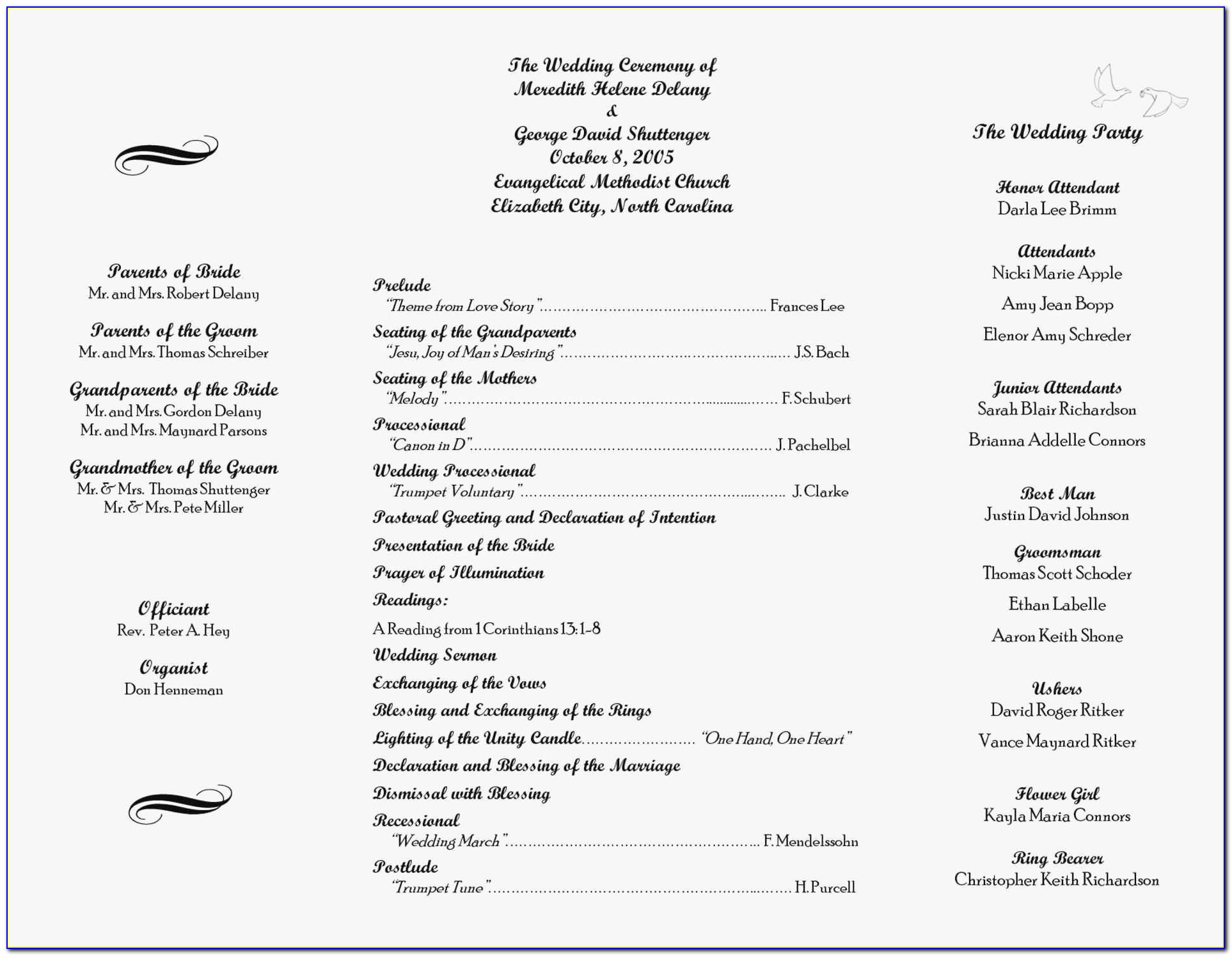 Free Printable Wedding Program Templates Microsoft Word Luxury Template For Church Program New Beautiful Tri Fold Wedding Program