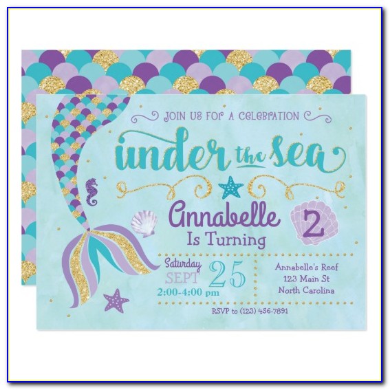 Under The Sea Baby Shower Invitation Free Templates