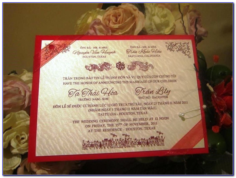 Vietnamese Wedding Invitation Template