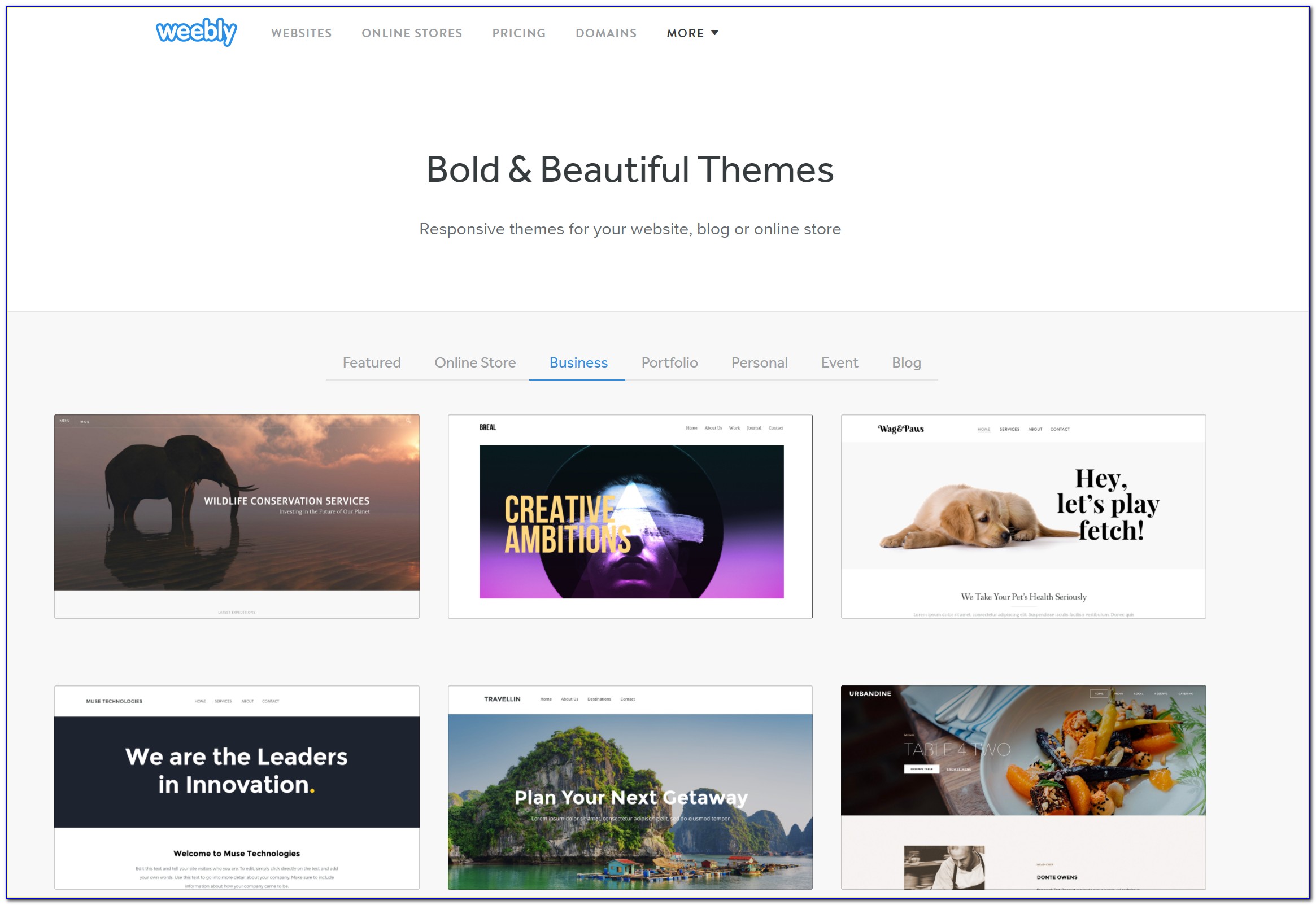 Website Templates For Weebly