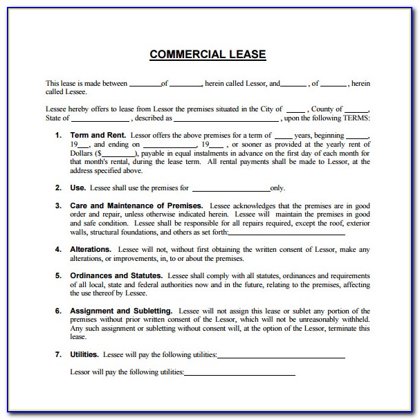 What Is A Commercial Rental Agreement