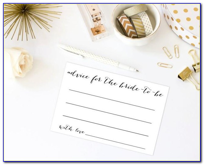 What To Write On Bridal Shower Advice Cards