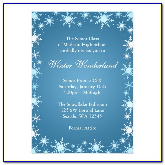 Winter Wonderland Wedding Invitation Templates
