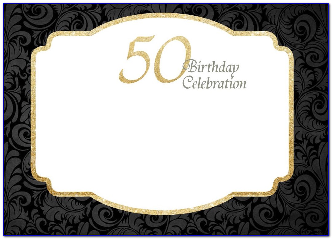 50th Birthday Invitation Card Template