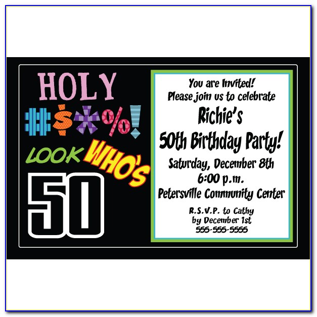 50th Birthday Party Invitation Samples