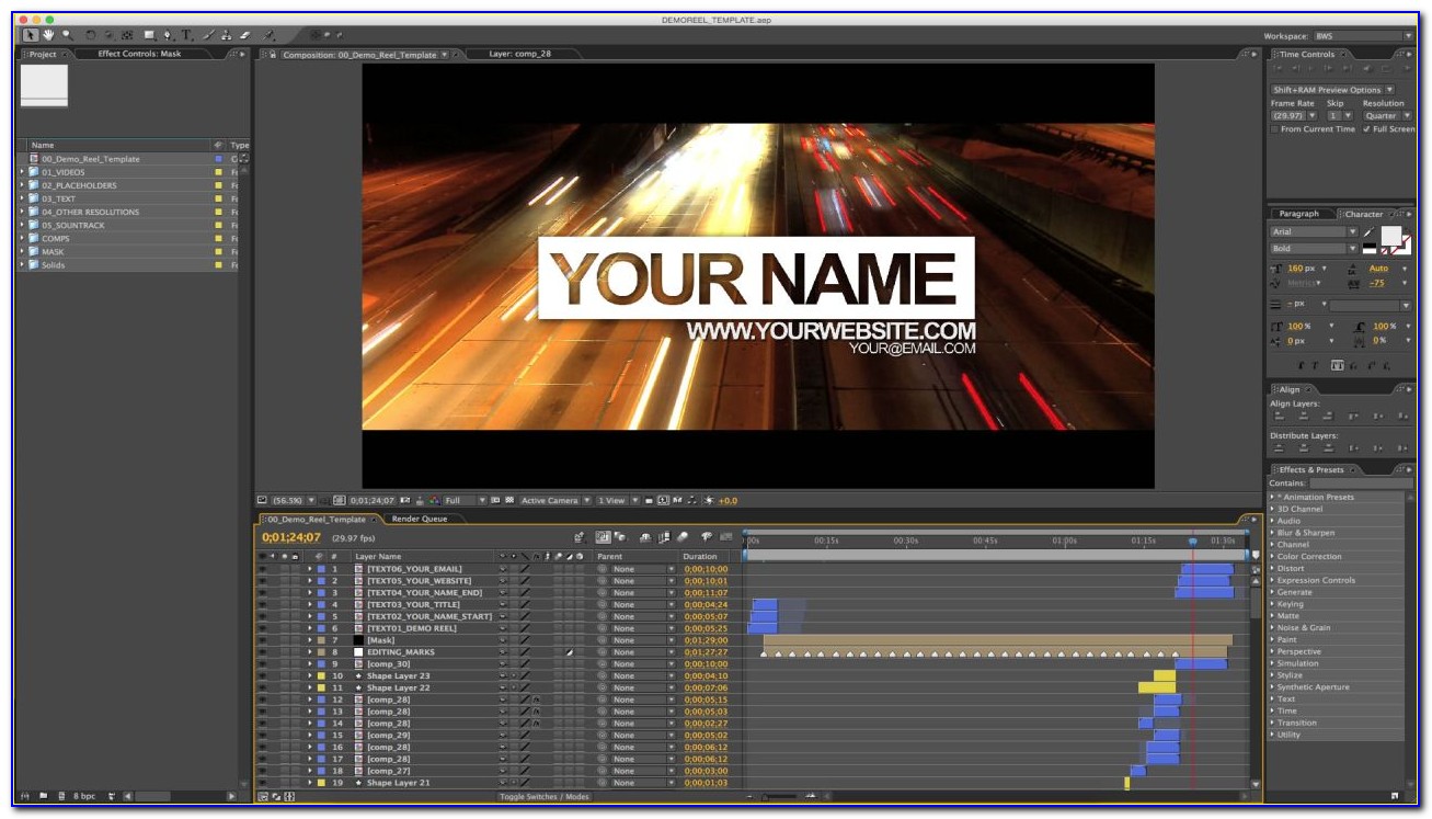 After Effects Templates Tutorial Free Download