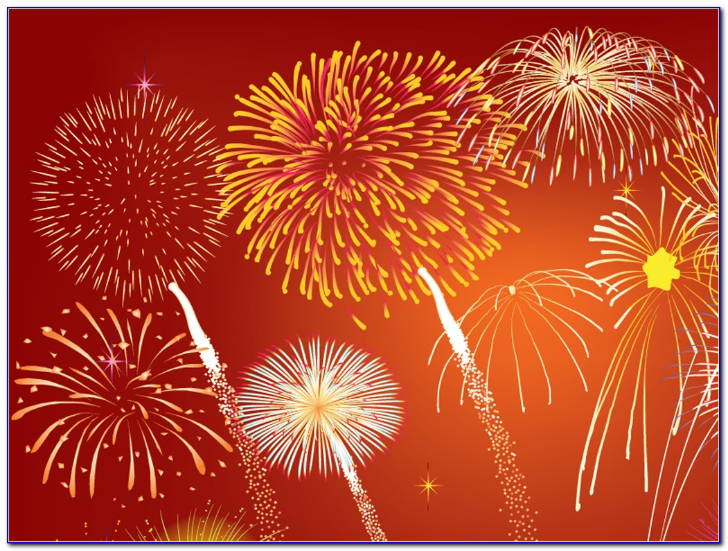 Animated Fireworks Powerpoint Template Free