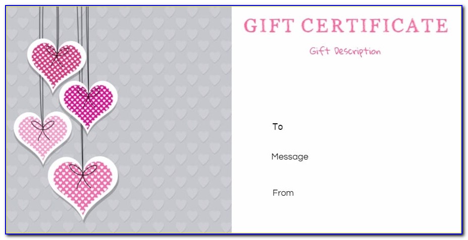 Anniversary Gift Certificate Template