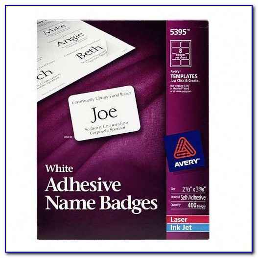 Avery Template 8395 Name Badges