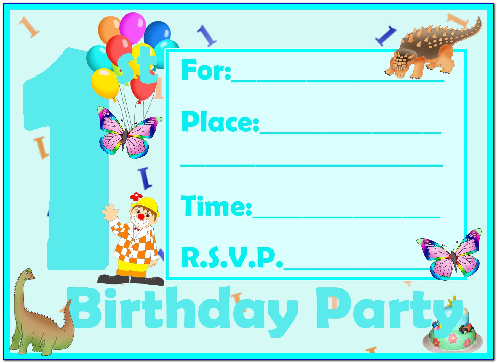 Baby Boy Birthday Invitation Templates