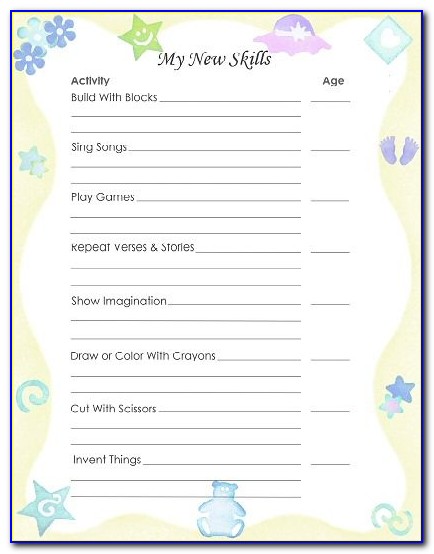 Baby Memory Book Printable Pages