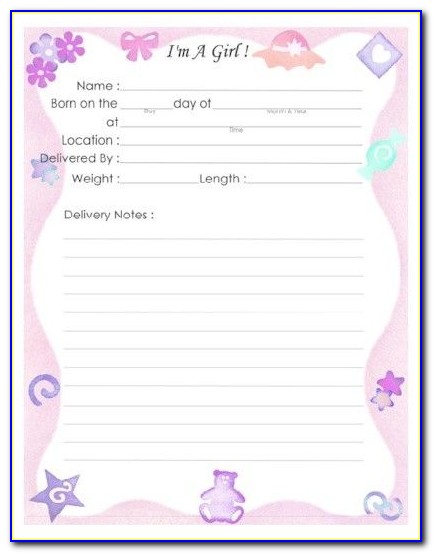 Baby Memory Book Template Pages