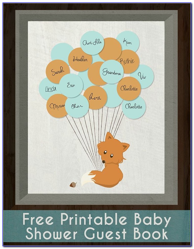 Baby Shower Guest Book Sign Template