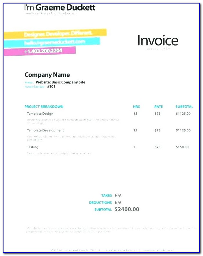 Best Free Invoice Template For Mac